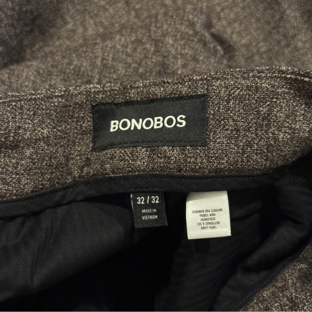 Bonobos Brown Pleated Wool Dress Pants - Picture 7 of 9